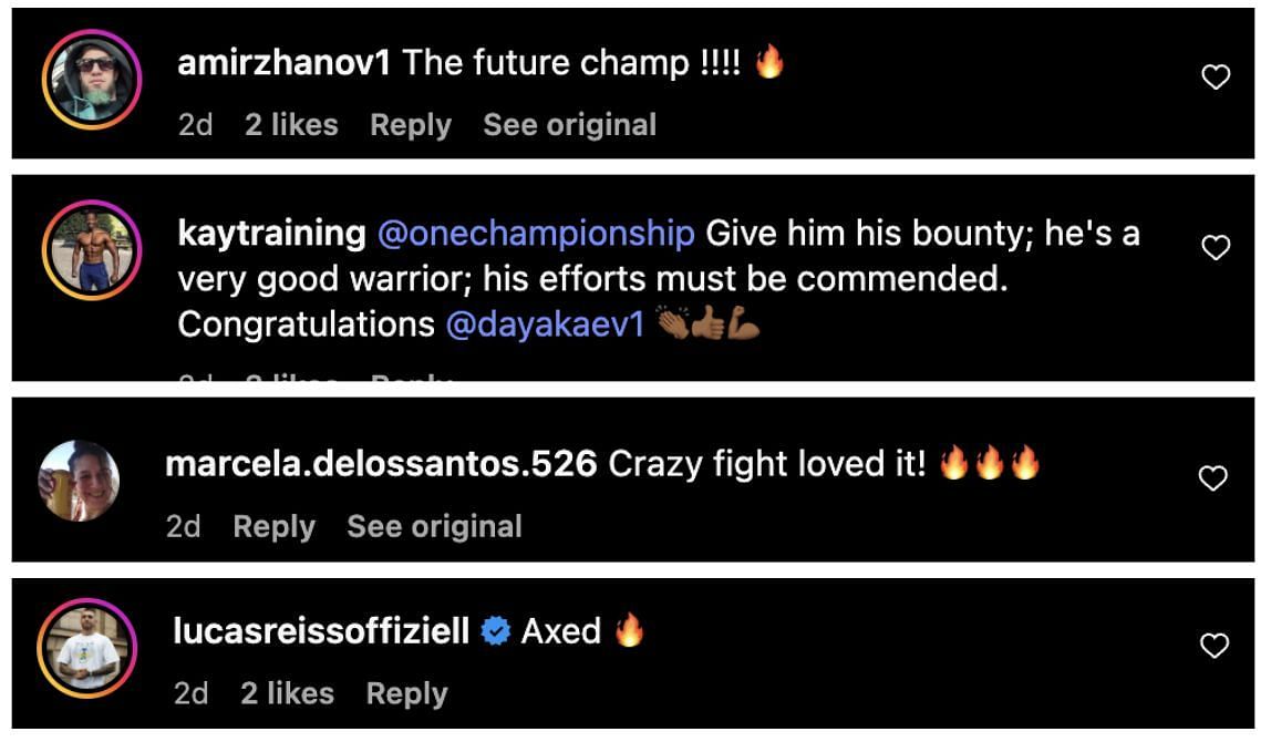 Comments from Instagram
